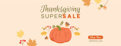 Thanksgiving Pumpkin Sale Facebook cover Image Preview