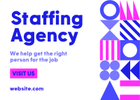 Awesome Staffing Postcard Design