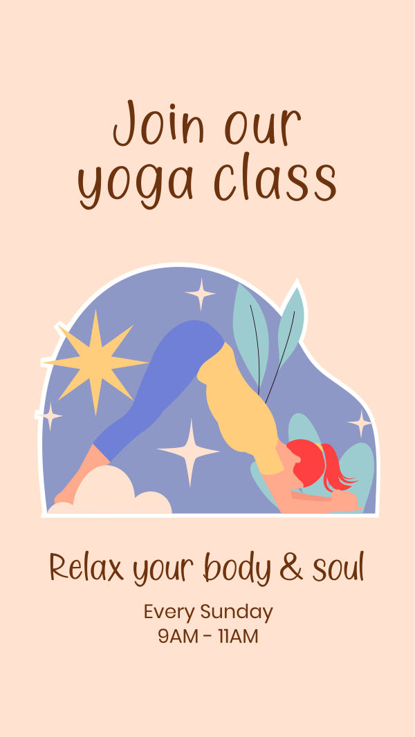 Yoga Workout Instagram Story Design Image Preview