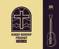 Sunday Worship Program Facebook Post Design