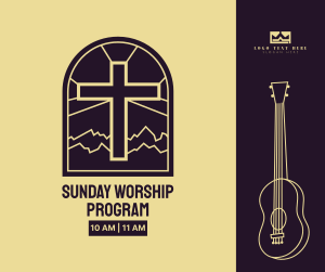 Sunday Worship Program Facebook post Image Preview