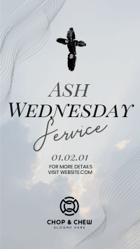 Cloudy Ash Wednesday  Facebook Story Design