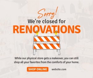 Closed for Renovations Facebook post Image Preview
