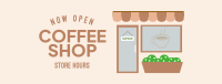 Local Cafe Storefront Facebook Cover Image Preview