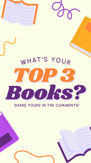 Top 3 Fave Books Facebook story Image Preview
