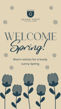 Welcome Spring Greeting Facebook story Image Preview