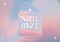 Girly Cosmic Nail Salon Postcard Image Preview