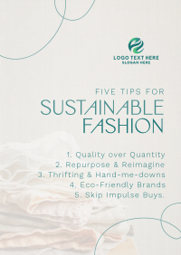 Chic Sustainable Fashion Tips Flyer Design