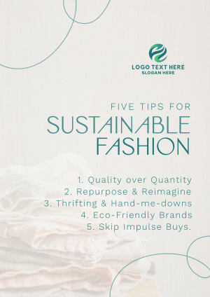 Chic Sustainable Fashion Tips Flyer Image Preview