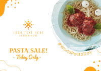 Fun Pasta Sale Postcard Image Preview