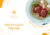 Fun Pasta Sale Postcard Image Preview