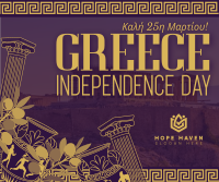 Greece Independence Day Patterns Facebook post Image Preview