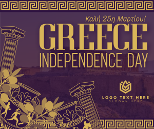 Greece Independence Day Patterns Facebook post Image Preview