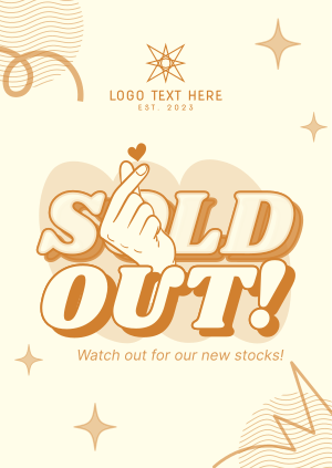 Minimal Funky Sold Out Poster Image Preview