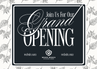 Floral Vintage Grand Opening Postcard Image Preview