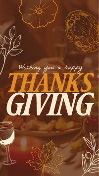 Thanksgiving Typography Greeting TikTok Video Preview