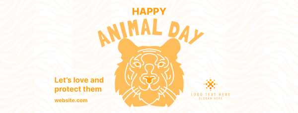 A Happy Lion Facebook Cover Design Image Preview