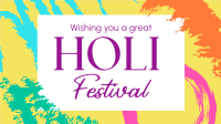 Holi Festival Facebook Event Cover Design