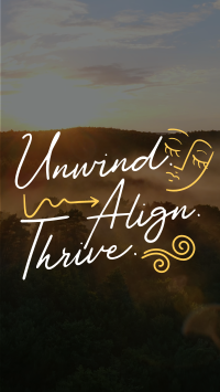Unwind, Align, and Thrive YouTube short Image Preview