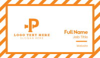 Orange P Pipe Business Card Design