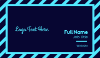 Bright Blue Handwriting Business Card Image Preview