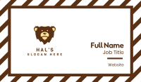 Brown Bear Mascot Business Card Image Preview
