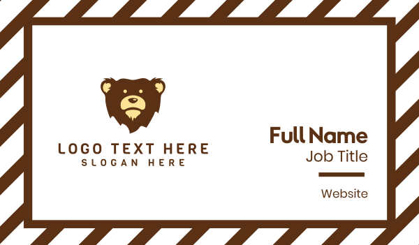 Brown Bear Mascot Business Card Design Image Preview