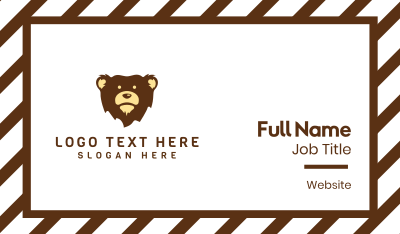 Brown Bear Mascot Business Card Image Preview