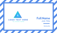 Blue Triangular Lettermark Business Card Image Preview