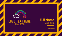 Magical Rainbow Cloud Business Card Design