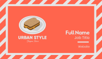 Cheese Sandwich Plate Business Card Image Preview