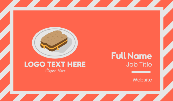 Cheese Sandwich Plate Business Card Design Image Preview