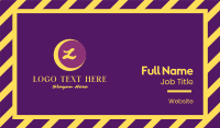 Yellow Crescent Lettermark Business Card Preview