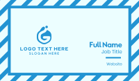 Blue Liquid Letter G Business Card Image Preview