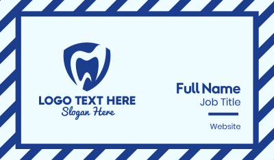 Blue Dental Shield Business Card Image Preview