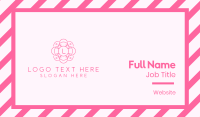 Pink Wellness Letter Business Card Design
