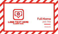 Red Video Chat App Business Card Image Preview