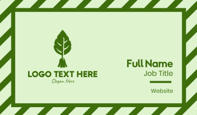 Nature Leaf Broom Business Card Image Preview