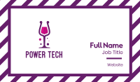 Purple Wine Glass Business Card Image Preview