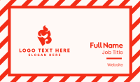 Red Fire Letter B Business Card Image Preview