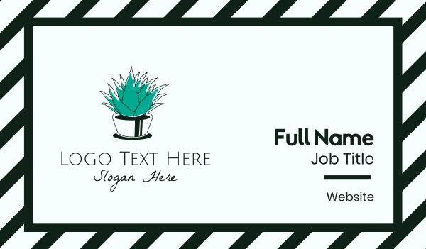 Green Aloe Vera Business Card Design Image Preview