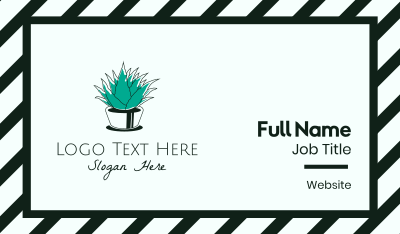 Green Aloe Vera Business Card Image Preview