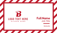 Generic Red Letter B Business Card Design