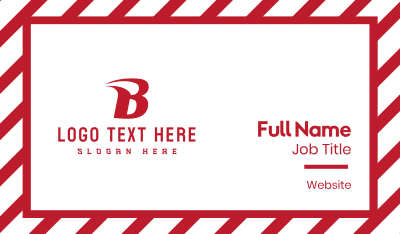Generic Red Letter B Business Card Image Preview