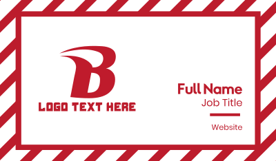 Generic Red Letter B Business Card