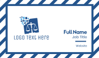 Digital Law Balance Business Card Image Preview