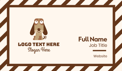 Excited Beagle Dog  Business Card Image Preview
