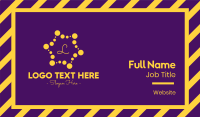 Yellow Dotted Star Lettermark Business Card Image Preview