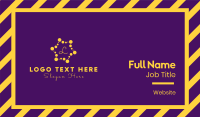 Yellow Dotted Star Lettermark Business Card Image Preview