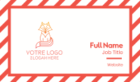 Minimalist Fox Outline Business Card Image Preview